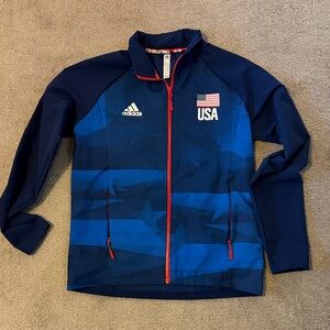 Adidas Navy and Red USA Volleyball Jacket